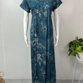 Dark Blue Alpine Fabric Nightgown Soft & Breathable