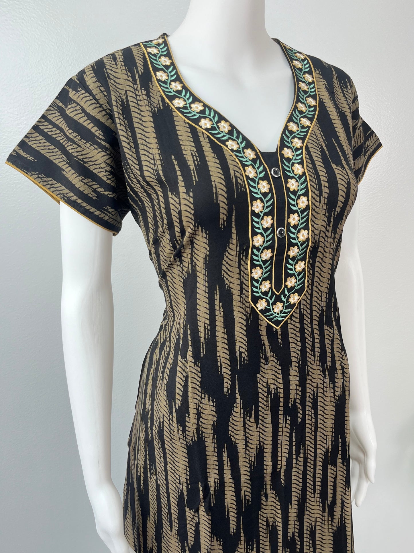 Brown Printed Alpine Nightgown for Women