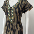 Brown Printed Alpine Nightgown for Women