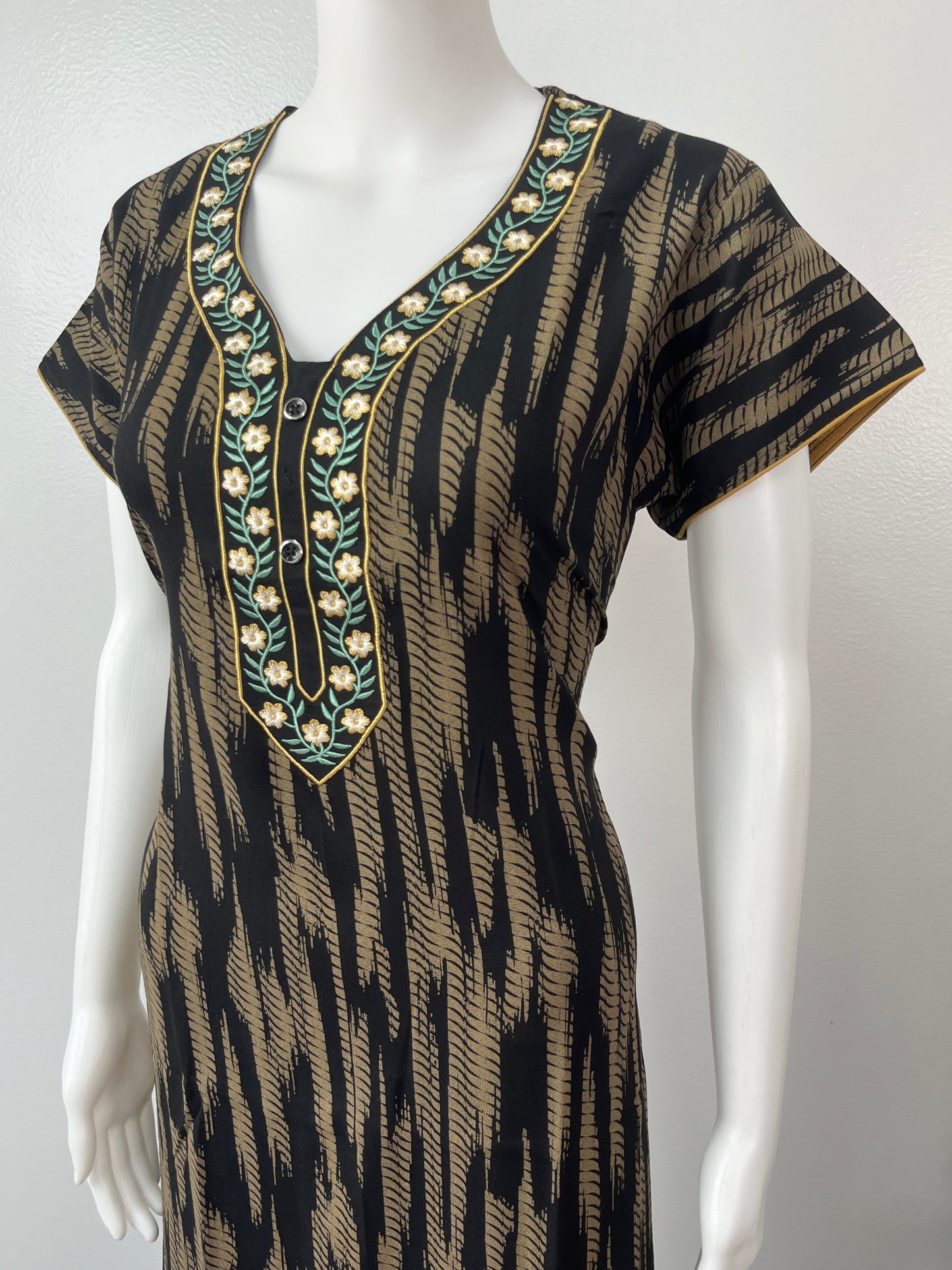 Brown Printed Alpine Nightgown for Women