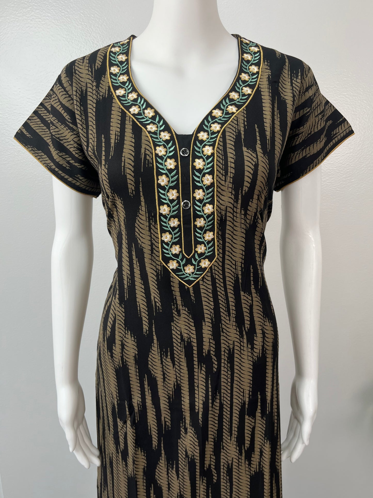 Brown Printed Alpine Nightgown for Women