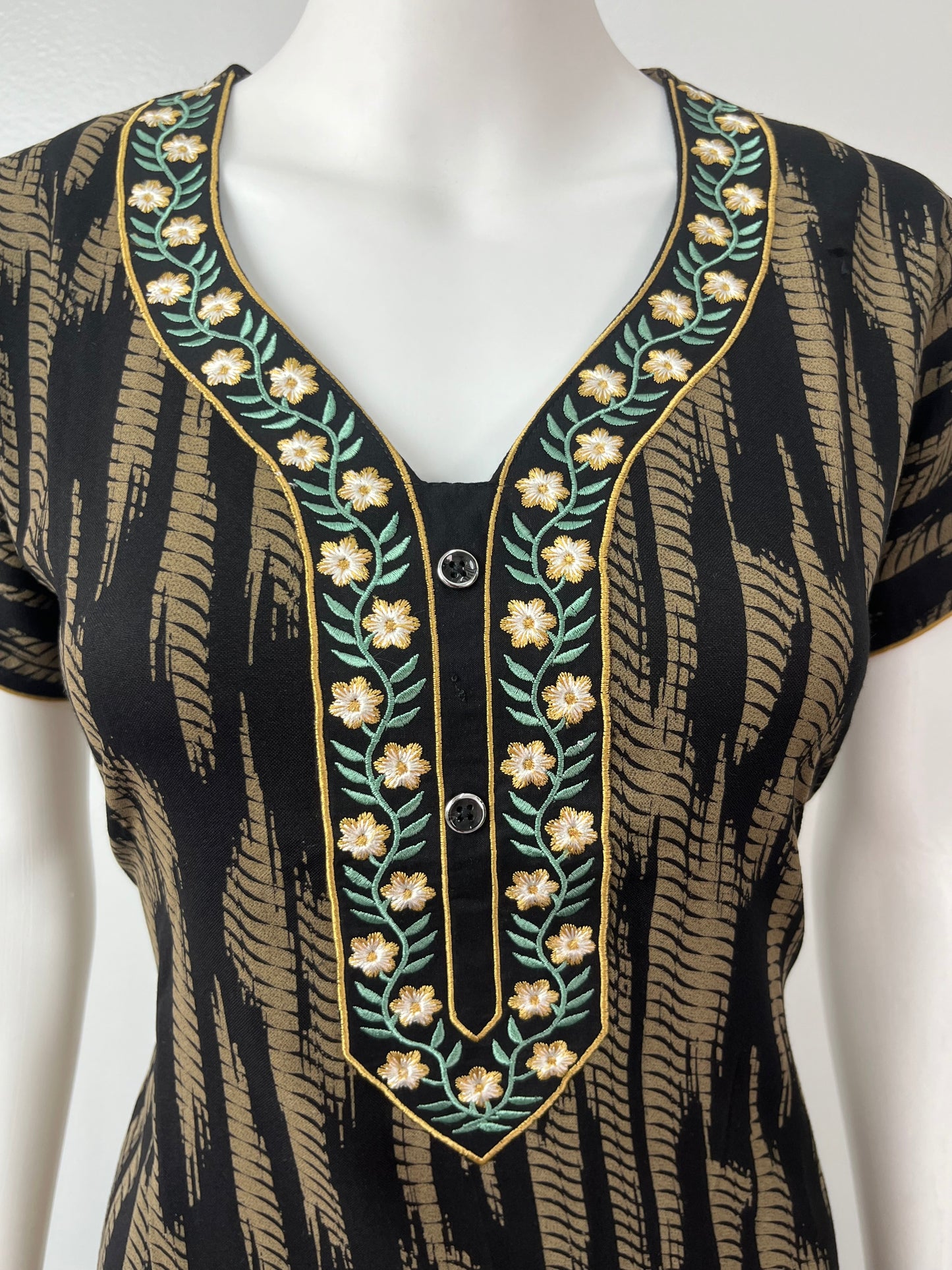 Brown Printed Alpine Nightgown for Women
