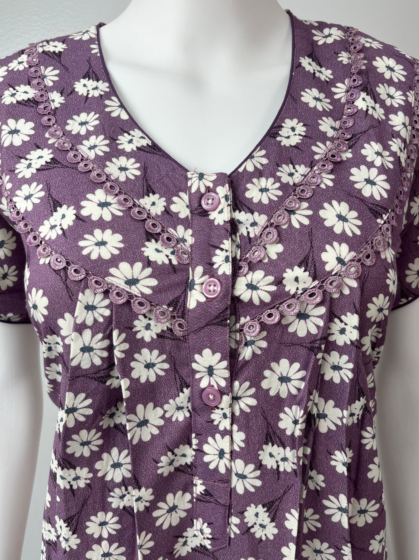 Purple Printed Alpine Nightgown for Women