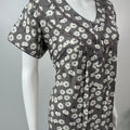 Grey Printed Alpine Fabric Nightgown Soft & Breathable