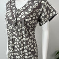 Grey Printed Alpine Fabric Nightgown Soft & Breathable
