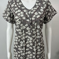 Grey Printed Alpine Fabric Nightgown Soft & Breathable