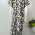 Grey Printed Alpine Fabric Nightgown Soft & Breathable