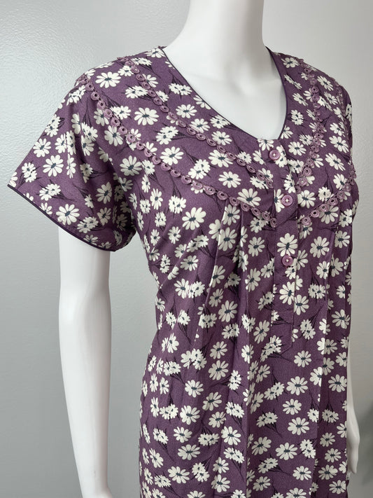 Purple Printed Alpine Nightgown for Women