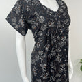 Black Premium Alpine Fabric Nightgown Soft, Durable