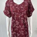 Maroon Pleated Alpine Nighty for Women