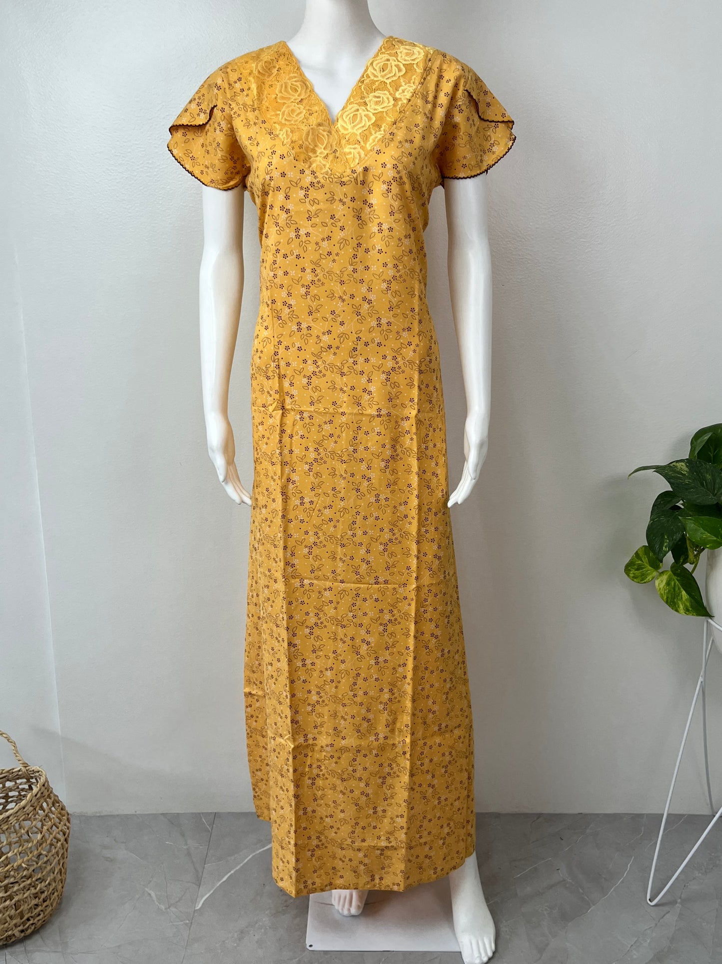 Mustard Soft & Breathable Alpine Nighty for Women