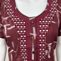 Maroon Printed Alpine Nighty for Women