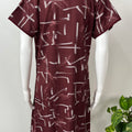 Maroon Printed Alpine Nighty for Women