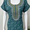 Teal Classic Charm Alpine Fabric Nighty