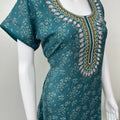 Teal Classic Charm Alpine Fabric Nighty