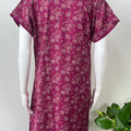 Maroon Elegant Comfort Alpine Fabric Nightgown