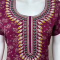 Maroon Elegant Comfort Alpine Fabric Nightgown