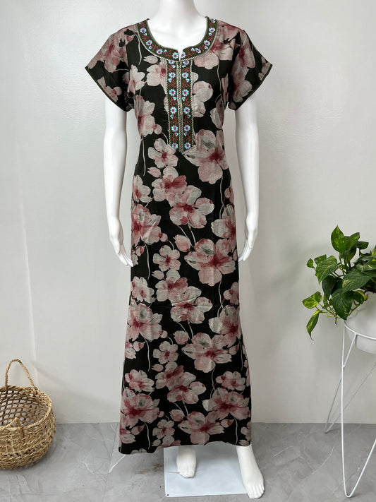 Floral Printed Alpine Nightgown for Women