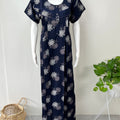 Navy Blue Premium Alpine Fabric Nightgown