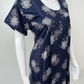 Navy Blue Premium Alpine Fabric Nightgown