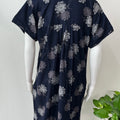 Navy Blue Premium Alpine Fabric Nightgown
