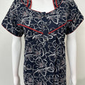 Navy Blue Digital Print Alpine Nightgown Elegant & Long-Lasting