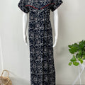 Navy Blue Digital Print Alpine Nightgown Elegant & Long-Lasting