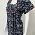 Navy Blue Digital Print Alpine Nightgown Elegant & Long-Lasting