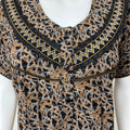 Brown Soft & Breathable Alpine Nightgown Perfect for All Seasons