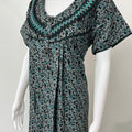 Dark Green Digital Print Alpine Nightgown for Women