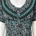 Dark Green Digital Print Alpine Nightgown for Women
