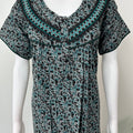 Dark Green Digital Print Alpine Nightgown for Women