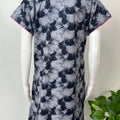 Black Elegant Comfort Embroidered Alpine Nighty