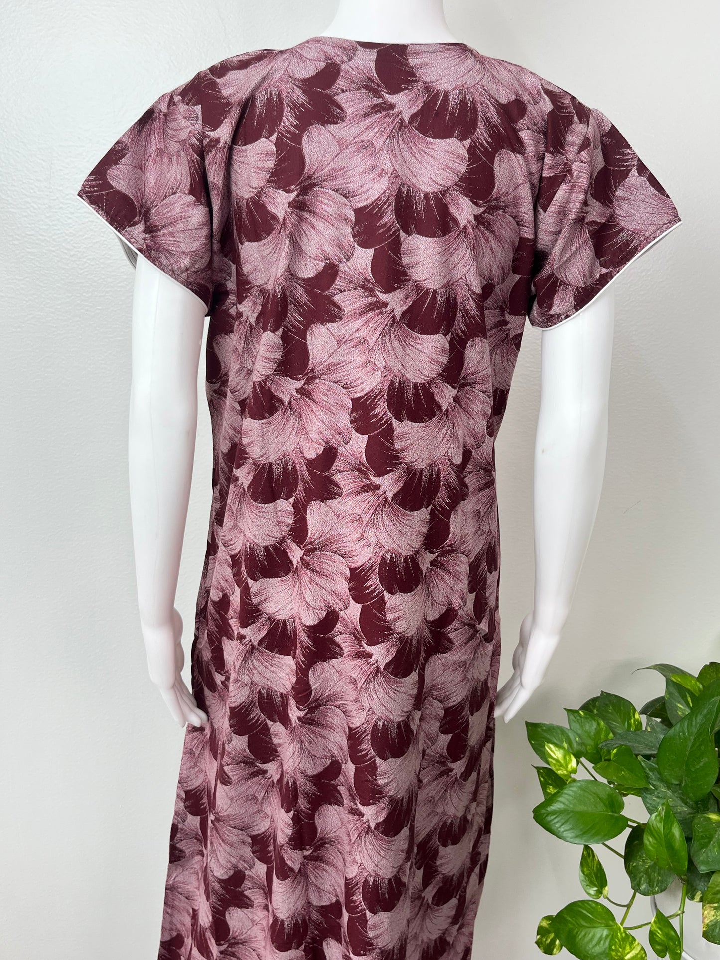 Maroon Premium Alpine Embroidered Nightgown