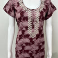 Maroon Premium Alpine Embroidered Nightgown