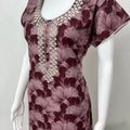 Maroon Premium Alpine Embroidered Nightgown