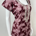 Maroon Premium Alpine Embroidered Nightgown