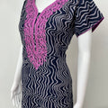 Navy Blue Timeless Embroidered Alpine Nightgown