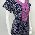 Navy Blue Timeless Embroidered Alpine Nightgown