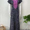 Navy Blue Timeless Embroidered Alpine Nightgown