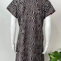 Brown Embroidery Alpine Fabric Nighty