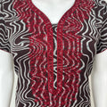 Brown Embroidery Alpine Fabric Nighty