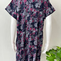 Navy Blue Printed Alpine Nighty for Women