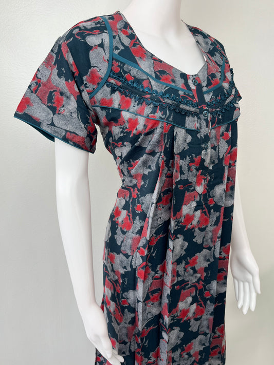 Bottle Green Alpine Fabric Nightgown Soft & Breathable