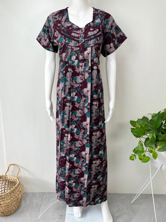 Wine Soft & Breathable Alpine Nighty Perfect for All Seasons