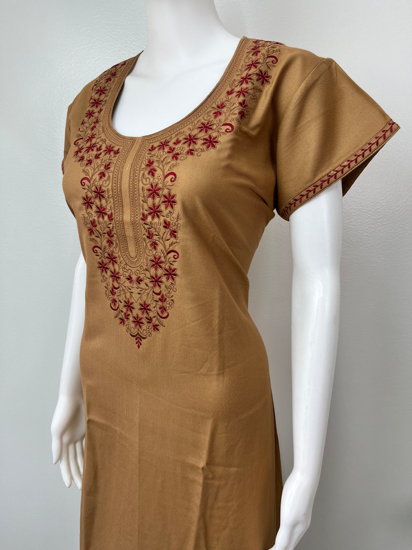 Caramel Brown Elegant Comfort Alpine Fabric Nighty