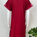 Red Delicate Embroidery Alpine Nighty