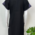 Black Premium Alpine Embroidered Nightgown