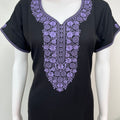 Black Premium Alpine Embroidered Nightgown