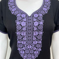 Black Premium Alpine Embroidered Nightgown